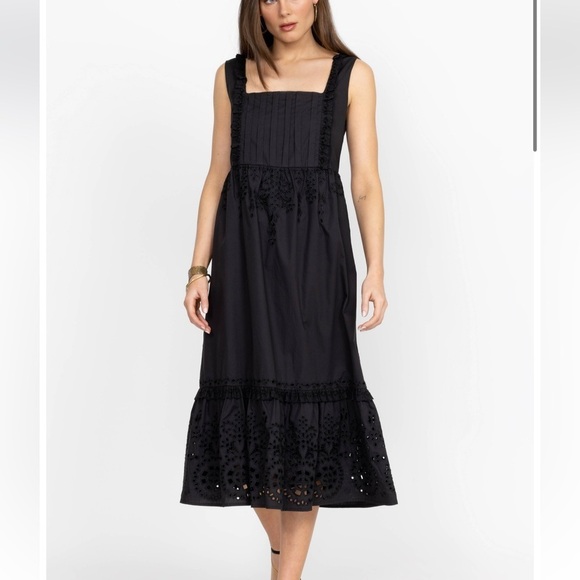 Johnny Was Jesminda Midi Eyelet Dress Silk - Picture 1 of 12